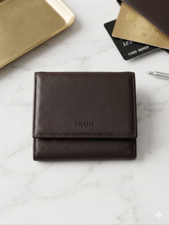 Prada Handbags - Prada Saffiano Trifold Wallet, Men's Or Women's